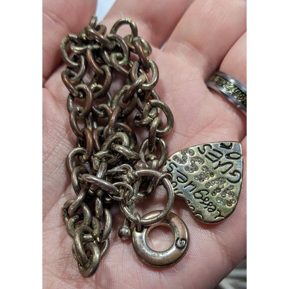 Guess Preppy Coquette Heart Pendant Necklace - Picture 3 of 5